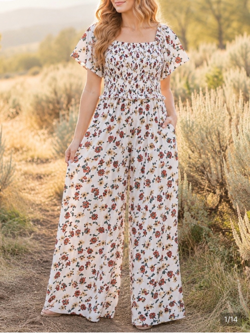 Ivy City Co Sweet Caroline Jumpsuit Large